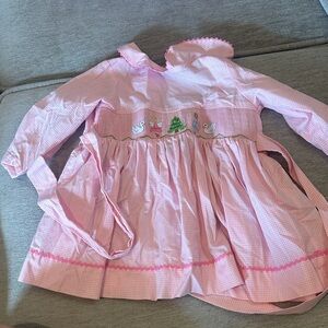 Pink Kids smocked embroidered nutcracker Dress